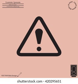 Exclamation danger sign