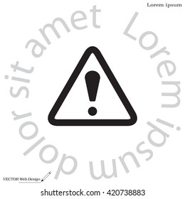 Exclamation danger sign