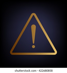 Exclamation danger sign