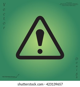 Exclamation danger sign