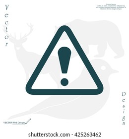 Exclamation danger sign