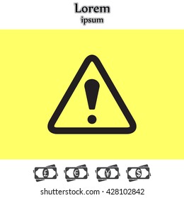 Exclamation danger sign