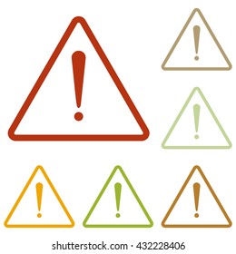 Exclamation danger sign
