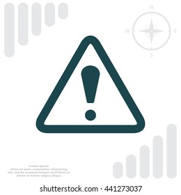 Exclamation danger sign