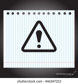 Exclamation danger sign