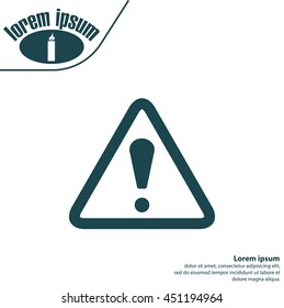 Exclamation danger sign