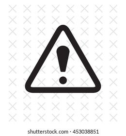 Exclamation danger sign