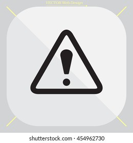 Exclamation danger sign