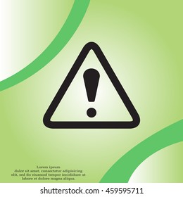 Exclamation danger sign