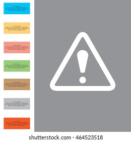 Exclamation danger sign