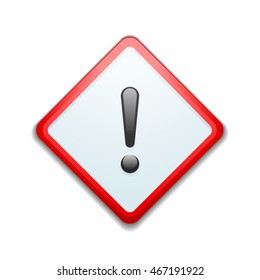 Exclamation danger sign