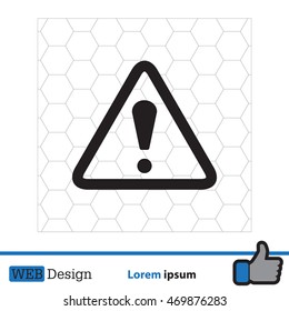 Exclamation danger sign