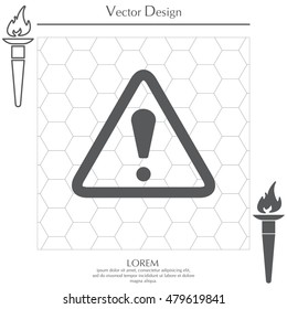 Exclamation danger sign