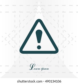 Exclamation danger sign