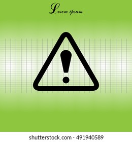 Exclamation danger sign