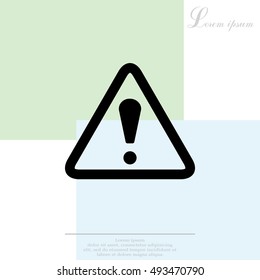Exclamation danger sign