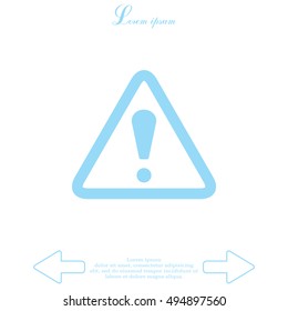 Exclamation danger sign