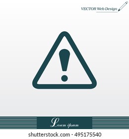 Exclamation danger sign
