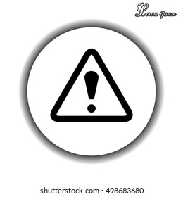 Exclamation danger sign