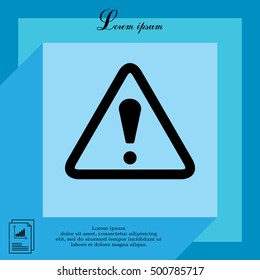 Exclamation danger sign