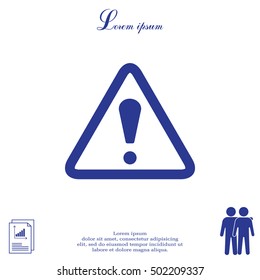 Exclamation danger sign