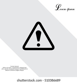 Exclamation danger sign