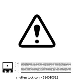 Exclamation danger sign