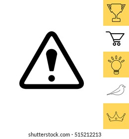 Exclamation danger sign