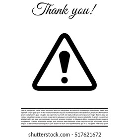 Exclamation danger sign