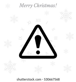 Exclamation danger sign