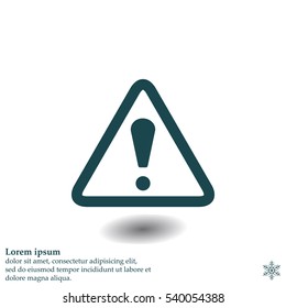 Exclamation danger sign
