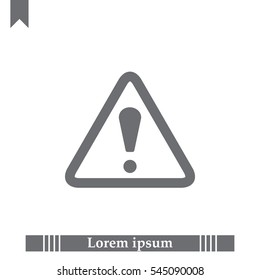 Exclamation danger sign