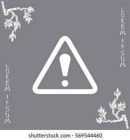 Exclamation danger sign