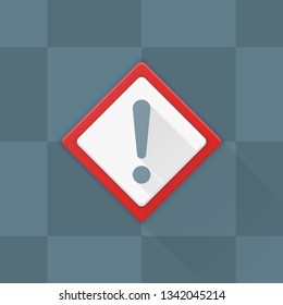 Exclamation Danger sign Adaptive icon Material Design illustration