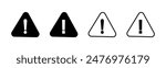 Exclamation danger sign. attention sign icon set. Hazard warning attention sign