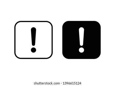 Exclamation danger sign. attention sign icon. Hazard warning attention sign