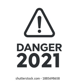 Exclamation danger sign . The attention icon. Danger symbol. Alert icon