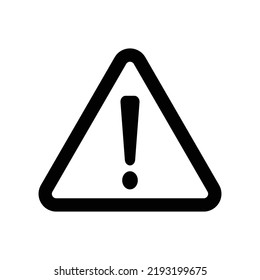 Exclamation danger sign . The attention icon. Danger symbol. Exclamation mark triangle symbol, logo. isolated on white background - Shutterstock ID 2193199675