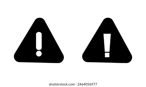 Exclamation danger sign. attention sign icon set. Hazard warning attention sign