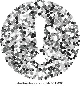 Exclamation Danger sign Exclamation Danger sign color distributed circles dots illustration