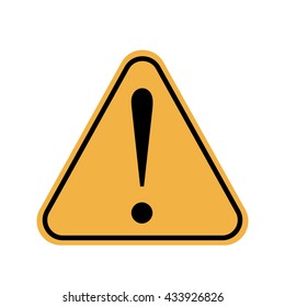 Exclamation danger sign. Hazard warning attention sign