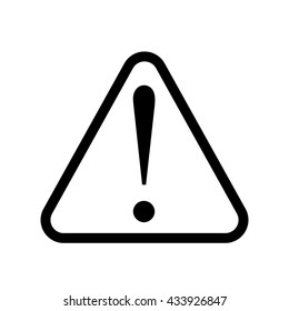 Exclamation danger sign. Hazard warning attention sign