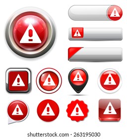 Exclamation danger sign icon
