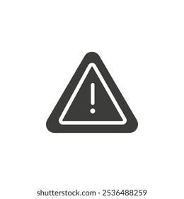 Exclamation danger sign icon simple vector symbol