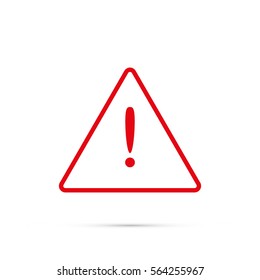 Exclamation danger sign icon vector.