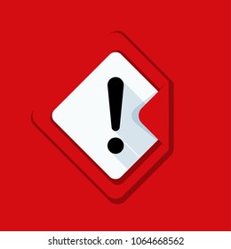 Exclamation Danger sign illustration