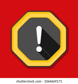 Exclamation Danger sign illustration