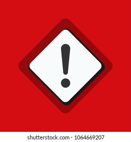 Exclamation Danger sign illustration