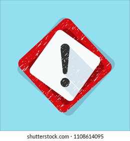 Exclamation Danger sign illustration