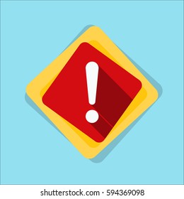 Exclamation Danger sign illustration